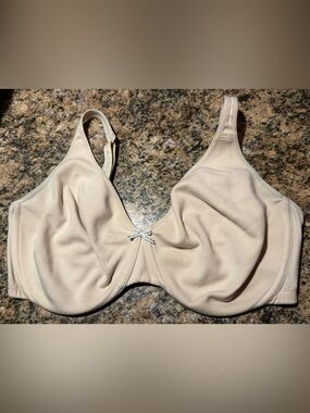 Cacique 40F Bra Beige Unlined Full Coverage Underwire Back Closure Cotton Tshirt
